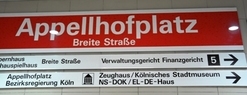 Haltestelle Appellhofplatz Breite Straße